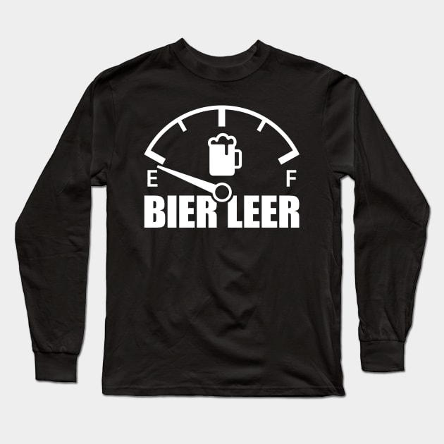 Beer empty speedometer (white) Long Sleeve T-Shirt by GetThatCar